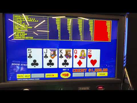 $50 High-Limit Triple Double Bonus Video Poker! Royal Flush, 4 Aces? Las Vegas at the Fabulous Strat