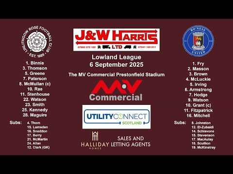 Linlithgow Rose v Bo’ness United – 6 September 2025