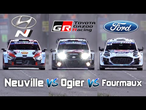 Neuville vs Ogier vs Fourmaux COMPARISON @ WRC Rallye Monte-Carlo | Hyundai vs Toyota vs Ford