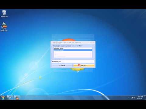 MySQL Export Table To XML File Software
