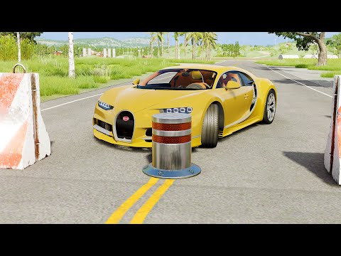 Mobil vs Bollard #18 - BeamNG Drive