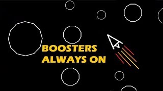 AI learns to play asteroids when boosters are locked on full