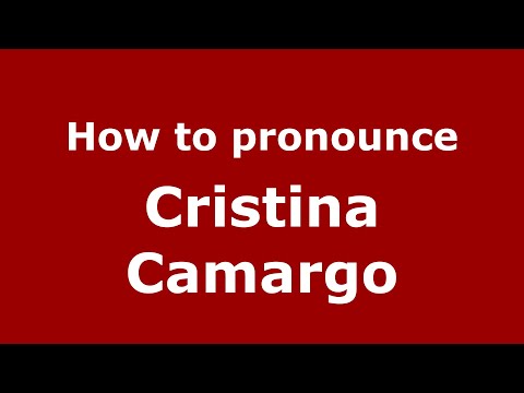 How to pronounce Cristina Camargo (Mexico/Mexican Spanish) - PronounceNames.com