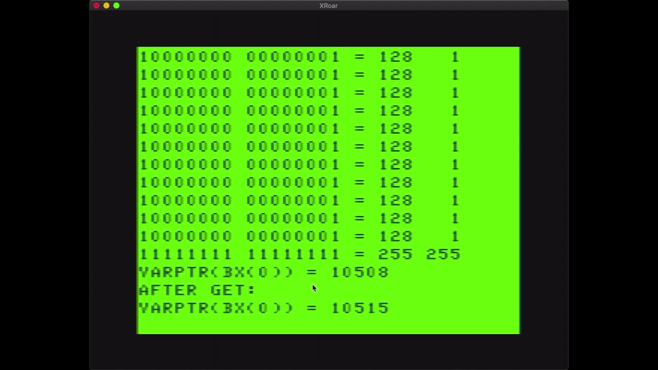 Extended Color BASIC VARTPTR, GET and PUT... Oh my.
