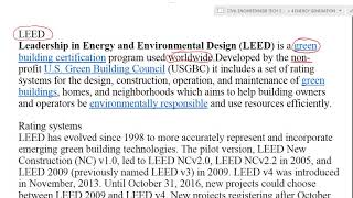 IMPROVING ENERGY EFFICIENCY IN THE BUILT ENVIRONMENT -LEED (CH-4 PART 10)