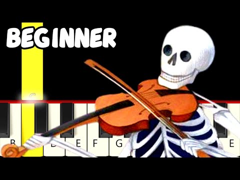 Danse Macabre - Halloween - Camille Saint-Saëns - Fast and Slow Piano Tutorial - Beginner