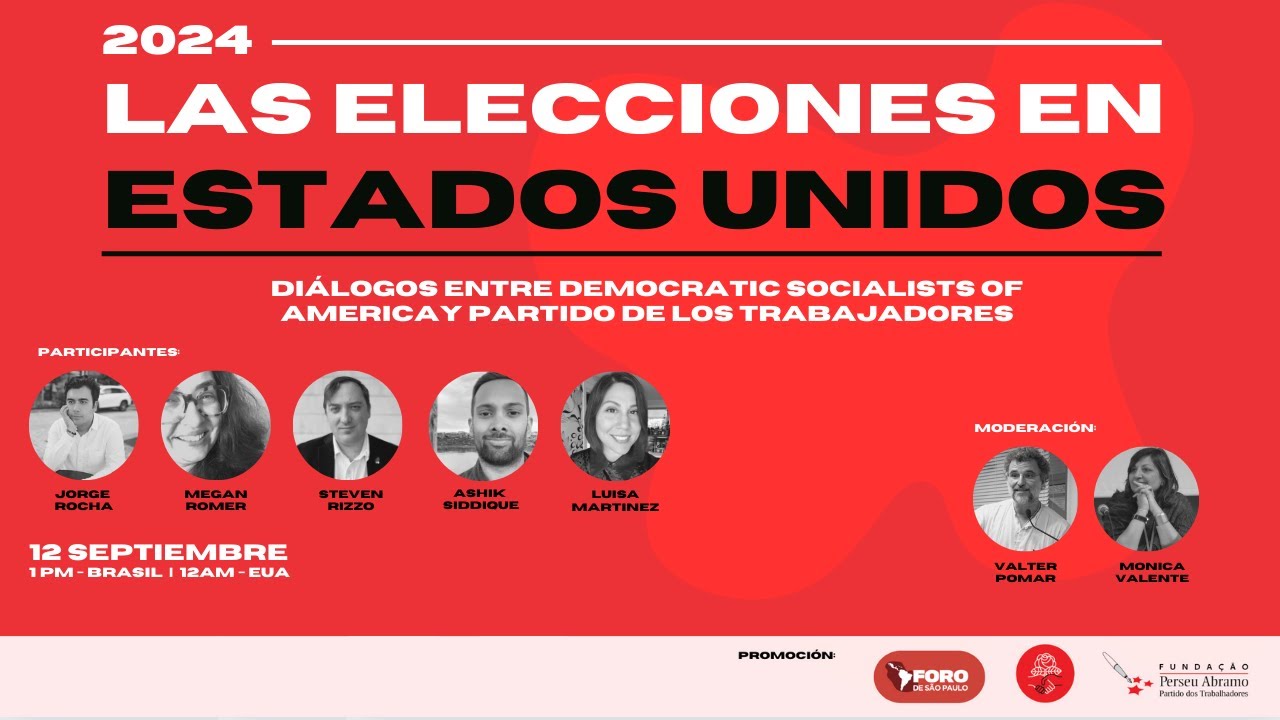 Las elecciones en Estados Unidos: diálogos entre DSA (EE.UU.) y PT (Brasil)
