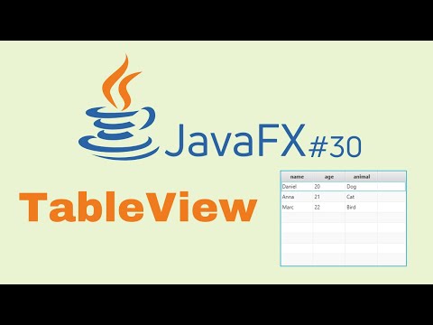 JavaFX and Scene Builder Course - IntelliJ #30: TableView and TableColumn
