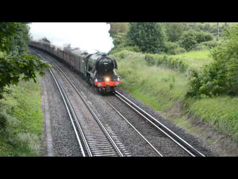 2017-06-03 Hants Flying Scotsman on the Cathedrals Express near Winchester.