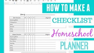 Checklist Homeschool Planner || Tutorial