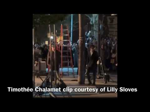 Timothée Chalamet films “A Complete Unknown” in Hoboken, New Jersey