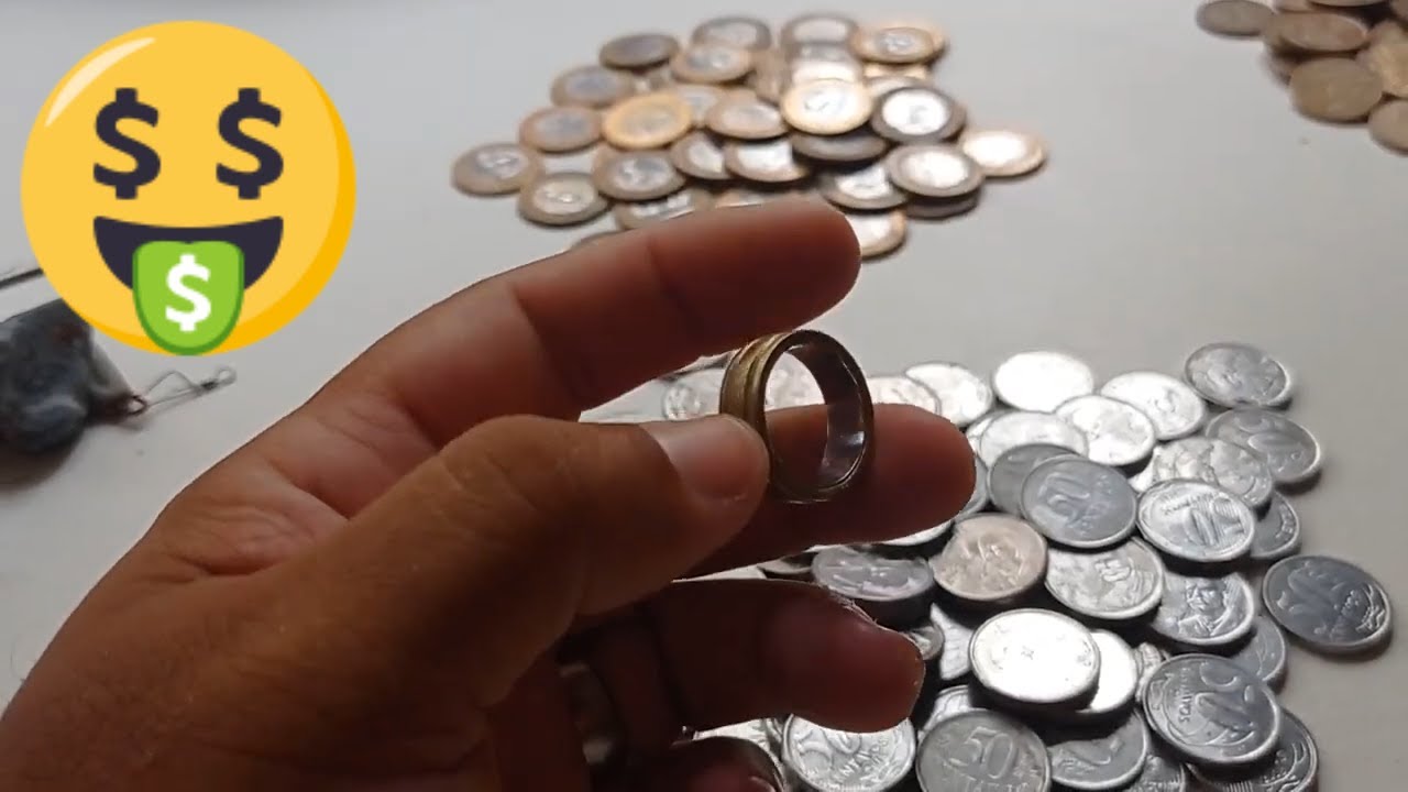 Encontrei uma Aliança de Ouro amarelo com Ouro Branco de 5 gramas | Detector de metal