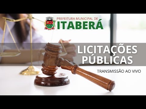 Prefeitura Municipal  De Itaberá SP . Transmissão ao vivo de Licitações .