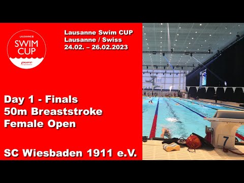 Lausanne Swim Cup 2023 - Day 1- Finals Female Open 50m Breaststroke