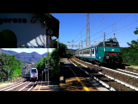 TRENI IN TRANSITO SULLA LINEA LENTA DEI GIOVI parte 2 STAZIONE DI RIGOROSO