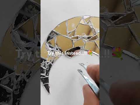 broken mirror art #broken #mirror #artwork #shorts #crafts #shortvideo  #beautiful