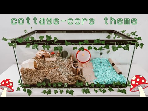 HAMSTER CAGE MAKEOVER | cottagecore aesthetic :)