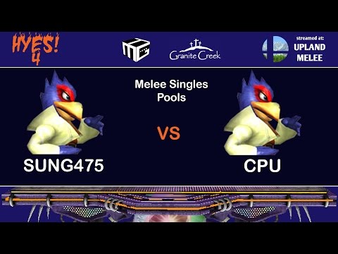HYES! 4 - Melee Singles Pools - SUNG475 (Vanilla Falco) vs CPU (Green Falco)