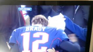 Tom Brady and Bob Kraft kiss