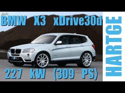 BMW X3 xDrive30d F25 Test Drive with HARTGE Engine Upgrade 80 - 200 km/h