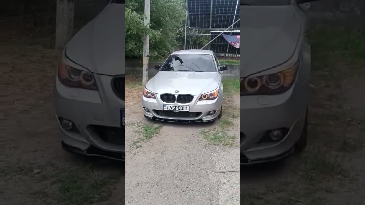 BMW 5 серия E60/E61 2003-2010 гг. Передний лип DPT (для M Technic Max Hamann черный глянец) Video 2