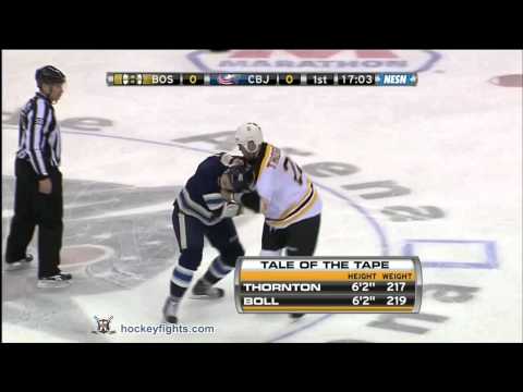 Shawn Thornton vs Jared Boll Dec 10, 2011