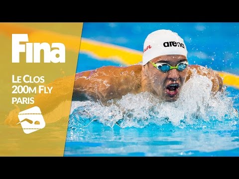 Le Clos flies to gold in men's 200m fly against Heintz #1 Paris