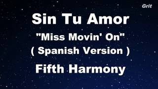 Sin Tu Amor - Fifth Harmony Karaoke 【With Guide Melody】 Instrumental