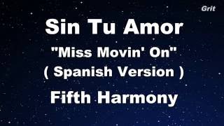 Sin Tu Amor - Fifth Harmony Karaoke 【With Guide Melody】 Instrumental