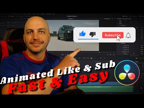FREE Animated Like and Subscribe Buttons, In Seconds. Davinci Resolve