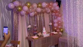 Rose gold baby shower theme