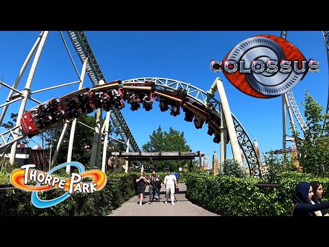 RECORD BREAKING World FIRST 10 Looping Roller Coaster - Colossus at Thorpe Park Resort
