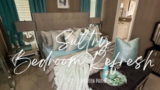 ELEGANT BEDROOM REFRESH | DECORATE WITH ME #modernparisian #hollywoodglam #traditionalelegance