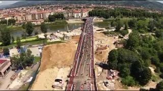 Firenze, il nuovo ponte sull'Arno visto dal drone