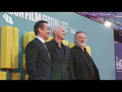 Colin Farrell and Brendan Gleeson on the Banshees of Inisherin red carpet at BFI LFF 2022