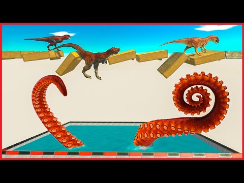 DANGEROUS BRIDGE OVER TENTACLES - Animal Revolt Battle Simulator