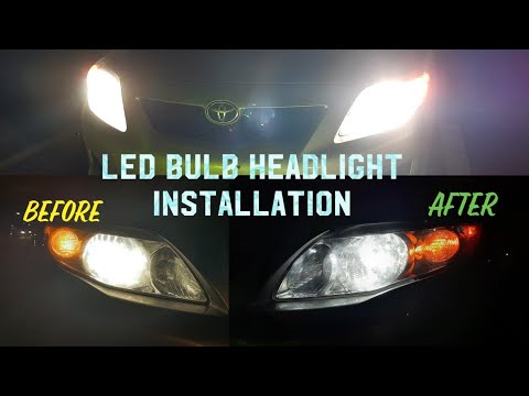 Toyota Corolla Headlight LED Bulb Installation
