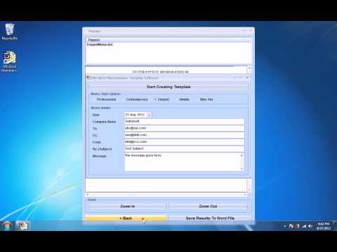MS Word Memorandum Template Software