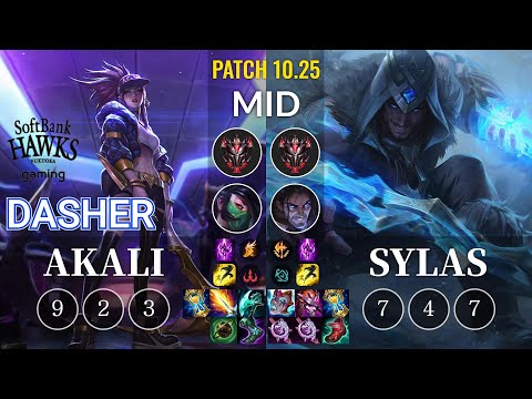 SHG Dasher Akali vs Sylas Mid - KR Patch 10.25