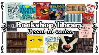 🌟📚  BOOKSTORE / LIBRARY Decal id codes ♡ ||Roblox|| Faiyes codes