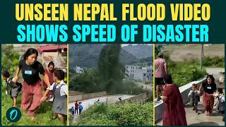 UNSEEN Nepal Flood VIDEO Shows TERRIFYING Speed of Disaster; Kids & Women RUN For Their Lives