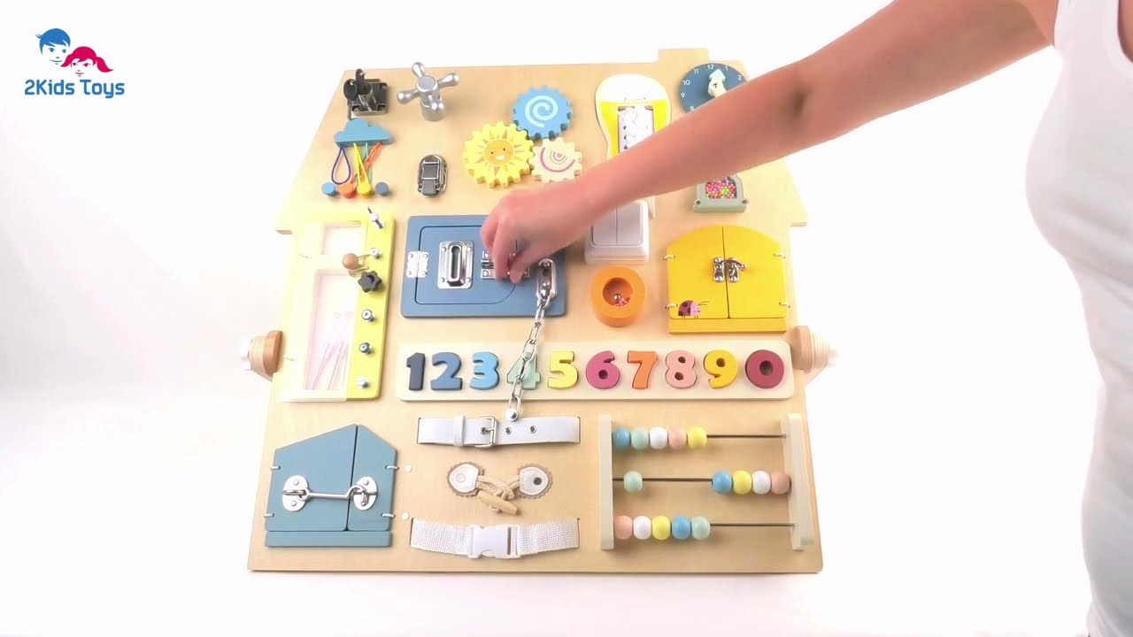 2Kids Toys Activity board Senzorická deska Domeček
