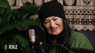 Annie Crummer and her father sing for Cook Islands Language Week