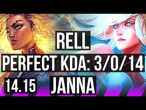 RELL & Seraphine vs JANNA & Miss Fortune (SUP) | 3/0/14, 71% winrate | EUW Challenger | 14.15
