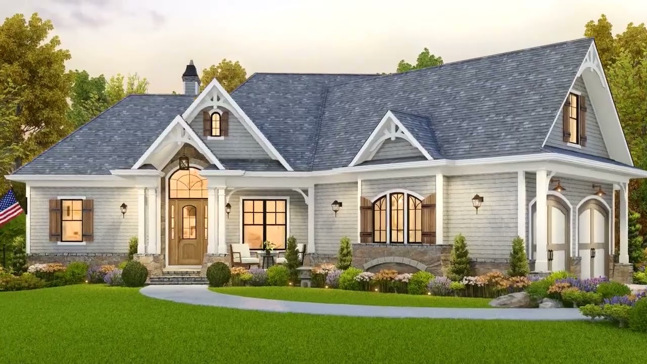 MOUNTAIN RUSTIC HOUSE PLAN 699-00137 WITH INTERIOR