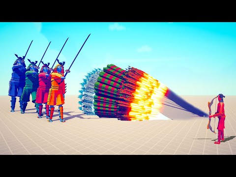 4 DIFFERENT SIZES OF SAMURAI GIANT vs EVERY GOD - Totally Accurate Battle Simulator TABS