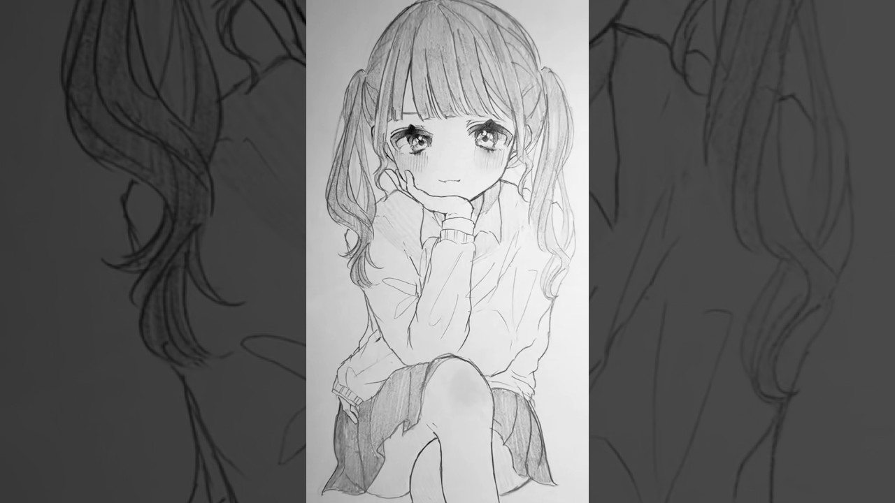 ツインテールは20歳まで♥#イラスト #shorts #アナログ #illustration