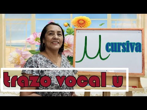 Trazo  de  la vocal u cursiva