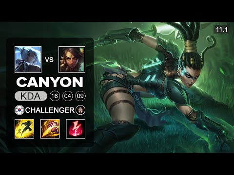 Caynon Nidalee Jungle vs Kayn - KR Challenger patch 11.1
