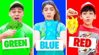 Food in One Color Challenge for 24 hours with Jason